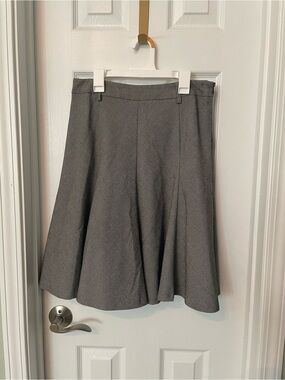 Rafaella Womens Gray Lined Flare Skirt